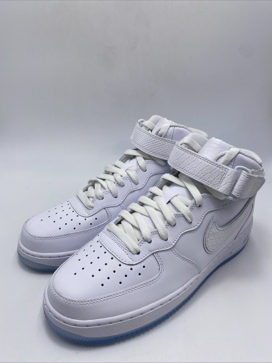Size 10 - Nike Air Force 1 Mid White Ice Reptile W for sale