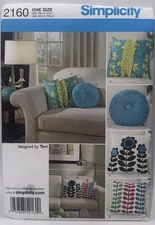 2011 Simplicity Sewing Pattern 2160 Decorator Pillows 4 Designs 14048 New Uncut