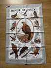 Birds of Prey Tea Towel Clive Mayor All Cotton Made in Britain Vintage 1970s