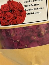 Dried Red Rose Petals 1.75Oz/50G, Real Natural Dried Rose Petals. 2 BAGS