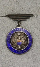 WWII era Sweetheart Pin: "United States Military Forces in Europe" - sterling 