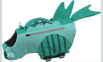 EMUST Dog Floating Vest, Shark Life Jacket, Pockets Design Small Dog Vests XL...