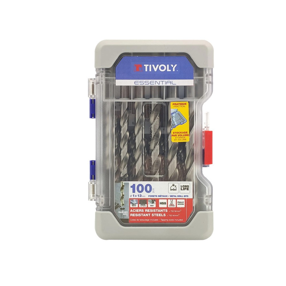 Foret métaux HSS Tivoly coffret de 19 pièces pour perçage de pièces de carrosserie et profilés