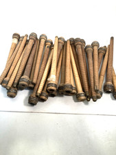 Wood Bobbins Spools Wooden Industrial Style Spindles 8.75" Wooden Quills Lot-30: