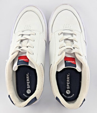 Sperry Kids Boardwalk Sneaker Boy's, White, Size 5, Gently Used
