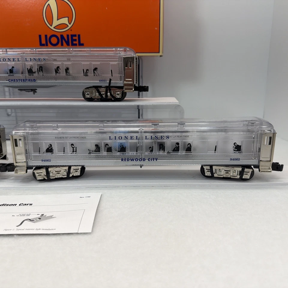 Lionel 6-29086 Lionel Lines Clear Madison Juego de 3 vagones de pasajeros calibre O Nuevo Foto 3 de 4