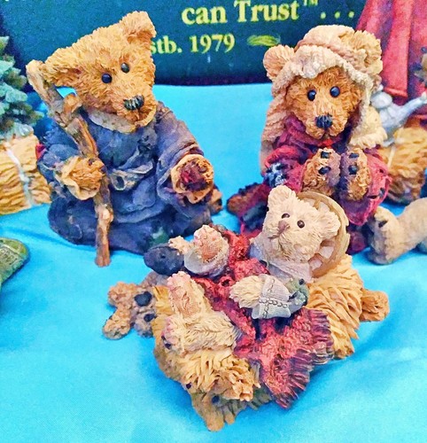 Juego de 11 - NATIVIDAD - Boyds Bears Resina Concurso Estatuillas con Cajas de Navidad - Imagen 4 de 12