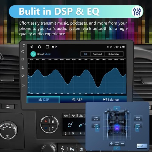 10" For 2007-2014 Chevrolet Chevy Silverado 1500 2500 3500 Car Stereo Radio 32G - Picture 8 of 15