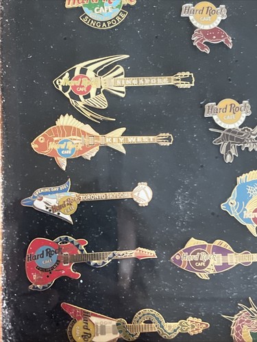 Rare Set Of 29 Pins Framed Hard Rock Cafe Hawaii Fish Hula Girls Snakes Tropical - Picture 7 of 12
