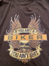 Vintage 80s Biker Tee Death Head XL Screen Stars 50/50 Made in USA Roach Studios