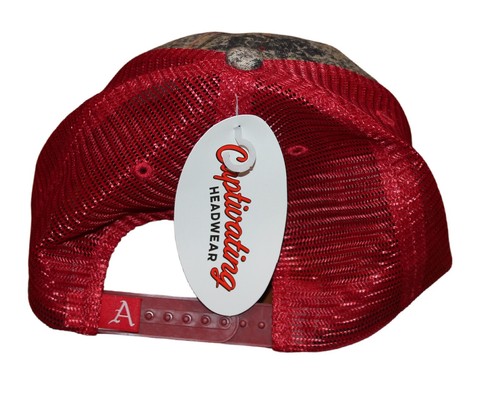 University of Arkansas Razorbacks Cap Hat Mossy Oak Camo Mesh Snapback NEW - Picture 2 of 4