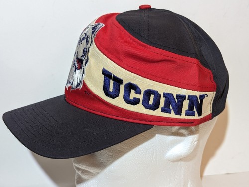 University of Connecticut UCONN Huskies Zwillinge Unternehmen Druckknopflasche Hut Vintage - Bild 3 von 16