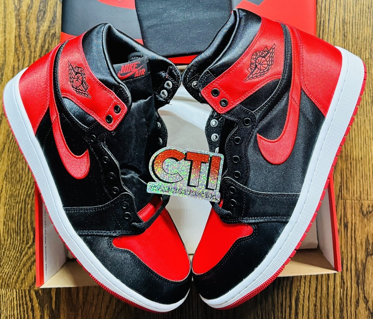 IN HAND AIR JORDAN 1 RETRO HIGH OG AJ1 SIZE 10.5M 12W - SATIN BRED