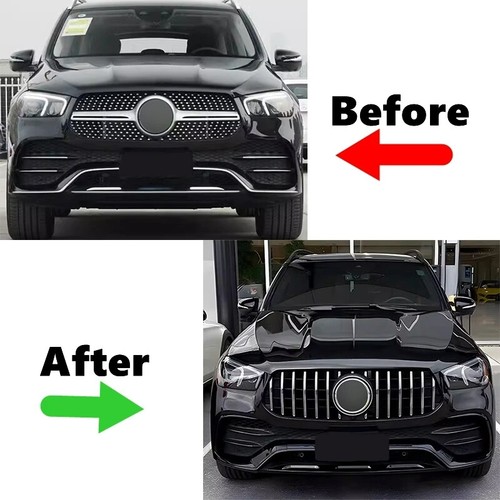 GT Grille Front Grill Upper Radiator Cover For 2024 Mercedes-Benz W167 GLE-class - Picture 4 of 5