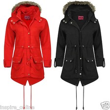 ecru faux fur parka next