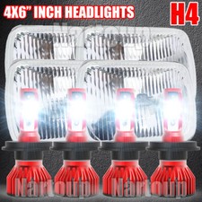 4x Fit Gmc C1500 2500 3500 K1500 K2500 K3500 1982-1986 Truck 4x6 Led Headlights 4x Fit Gmc C1500 2500 3500 K1500 K2500 K3500 1982-1986 Truck 4x6 Led Headlights