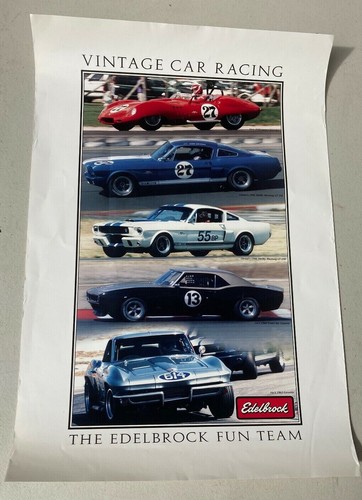 1990s Edelbrock Fun Team Vintage Car Poster