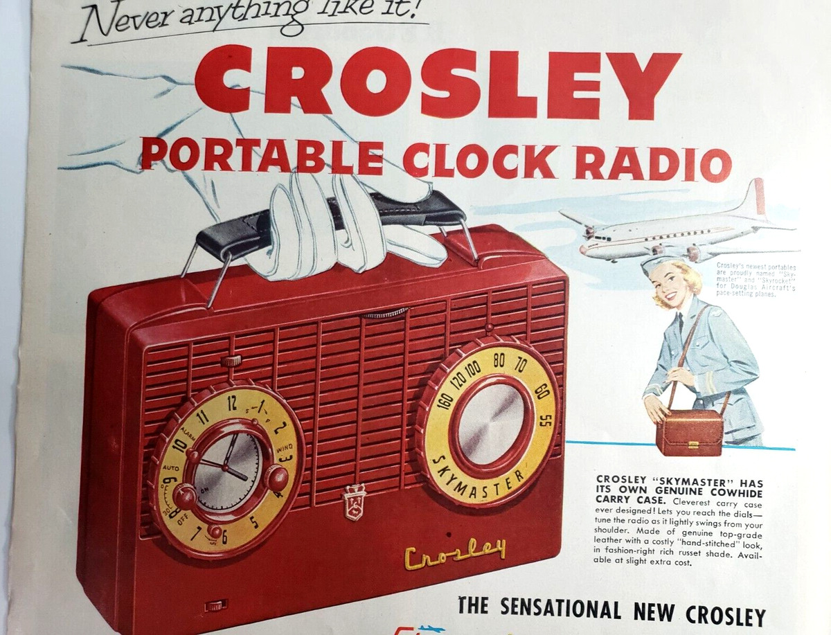 Crosley Skymaster Radio Vintage 1953 Ad Magazine Print Douglas Aircraft