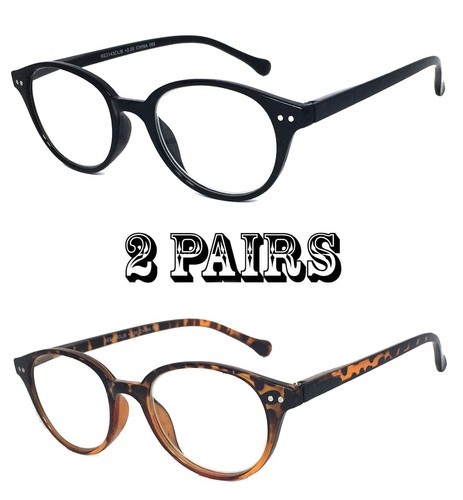 Retro Round Keyhole Reader Reading Glasses Silver Rivets Spring Hinges RE79 - Picture 17 of 31