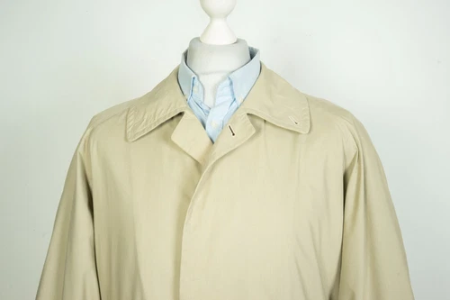 Burberrys Belted Beige/Green Men's Trench Coat Jacket Genuine Superb Size 50 image 3