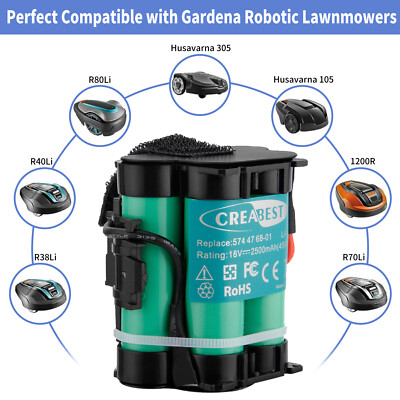 Batteria 18V 3000mAh Per Robot Tagliaerba - Compatibile Con Gardena, Husqvarna, Flymo, McCulloch - Foto 3