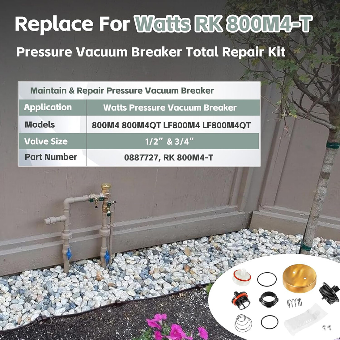 Watts 0887727 RK800M4-T 800M4 1/2