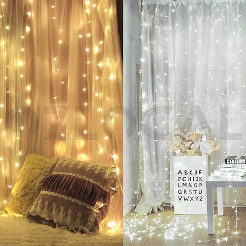 300/600 Led Curtain Fairy Lights Wedding Indoor Outdoor Christmas Garden Party - Picture 6 of 17
