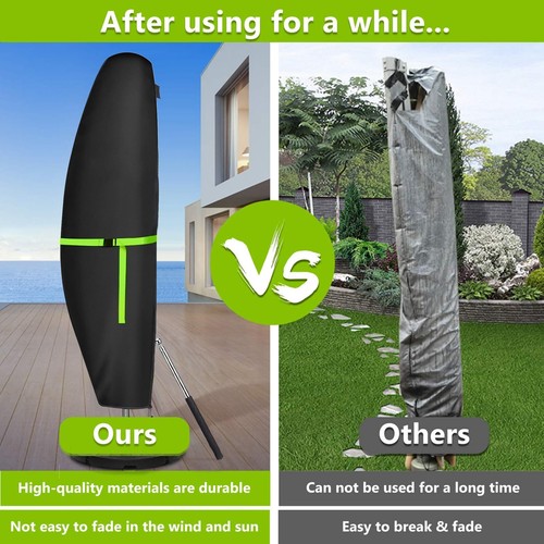 Sonnenschirm Schutzhülle mit Stab Ampelschirm Schutzhülle Wasserdicht 280x30x... - Bild 4 von 6