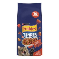 Friskies Tender & Crunchy Combo Dry Cat Food, Chicken, Beef, Carrots, 16 Lbs ✅✅ 