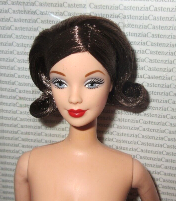 N394) NUDE BARBIE MATTEL 1999 GIVENCHY BRUNETTE GRAY EYES FASHION