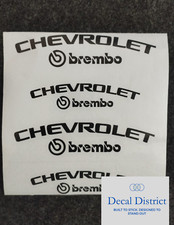 Chevrolet Brembo Brake Caliper Decal Vinyl Stickers Camaro Water Resistant Chevrolet Brembo Brake Caliper Decal Vinyl Stickers Camaro Water Resistant