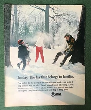 vintage 1950s large size magazine ad AT&T telephone Bell Systems mancave decor