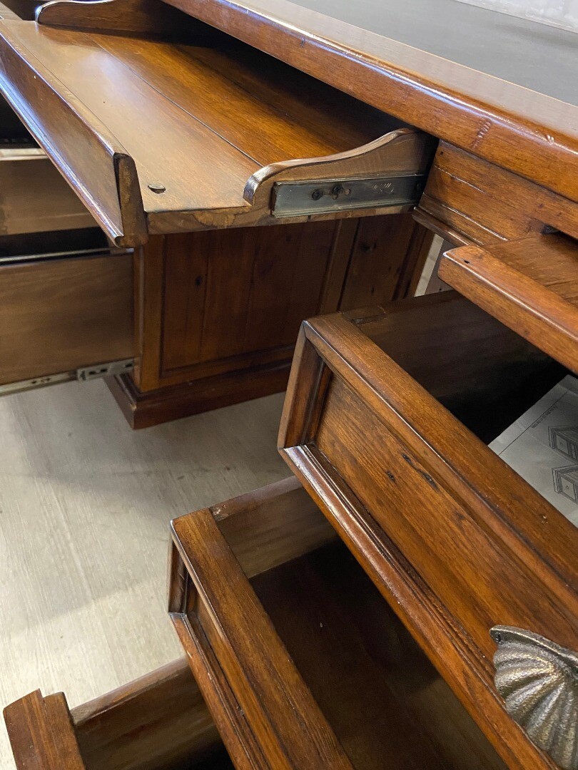 Barker & Stonehouse Villiers Reclaimed Wood Double Pedestal Desk CS