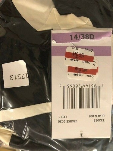 Contours Coco Reef Agate Ruffle Tummy Control Bandeau Swimsuit 14 /38D Black - Picture 4 of 4