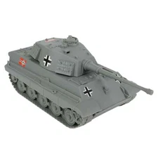 BMC-49999 "GRAY WW2 German King Tiger Tank w/Stickers" 1/32 Plastic Toy Tank