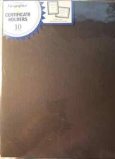 Geographics Certificate Holders 10 Black 9.5"x12"  Holds Size 8.5"x11" (LOC S14)