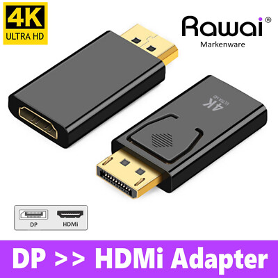 DP auf HDMI Adapter Displayport Konverter Stecker 1080p Full HD Audio Video 4K
