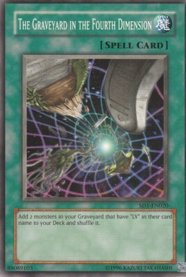 yugioh get spell card from graveyard A1370 YUGIOH SPELL CARD THE GRAVEYARD IN THE FOURTH DIMEMSION SD1-EN020