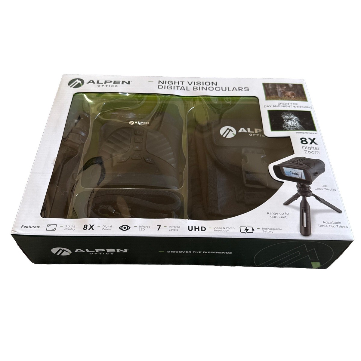 Alpen Optics Night Vision Digital Binoculars 8X Digital Zoom