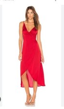 Somedays Lovin Evening Sun Red Wrap Dress Size S