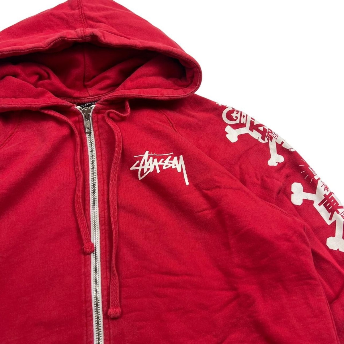 トップス 00s old stussy design hoodie Vintage Stussy Grey Varsity Hoodie Apparel Medium 00s