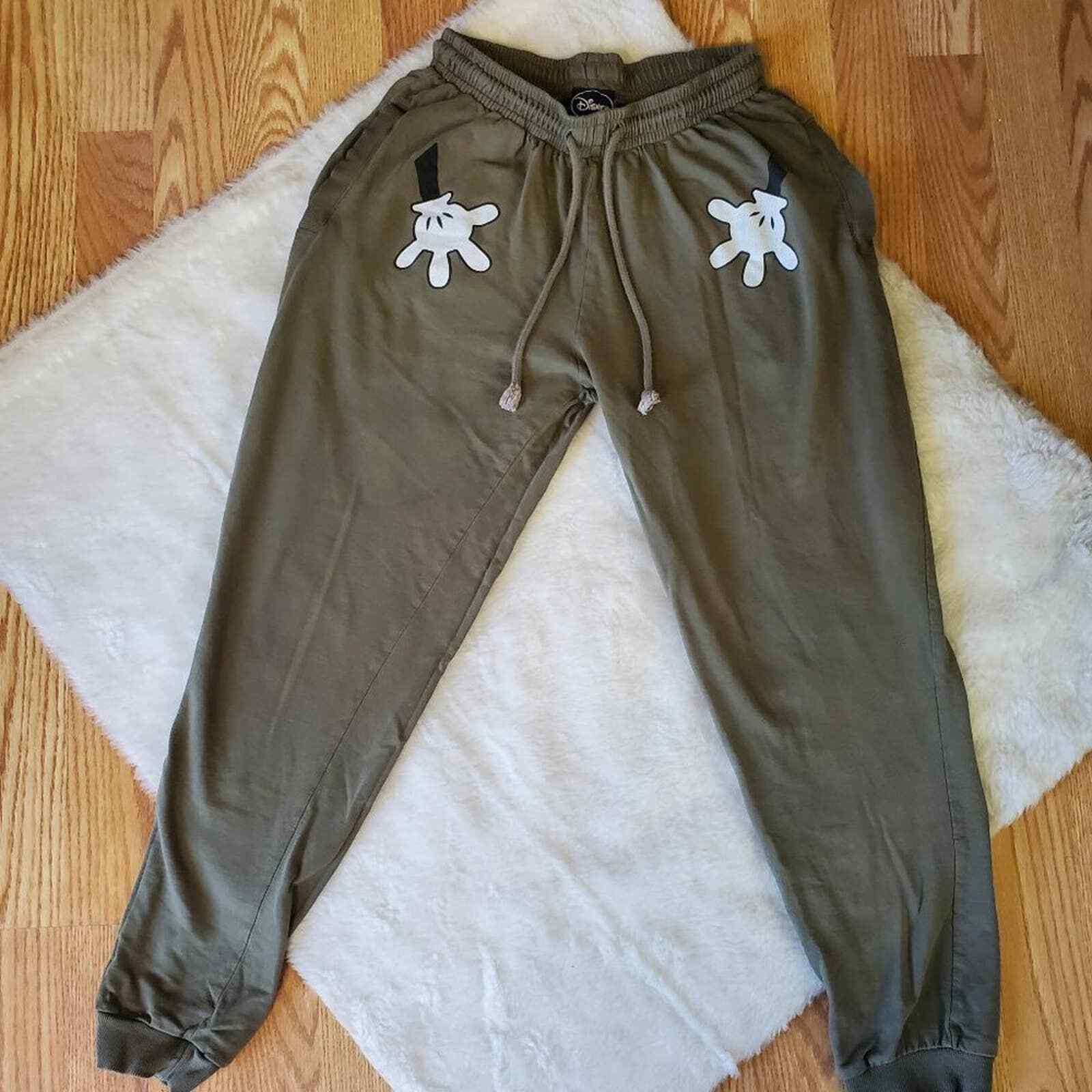 UNIQUE DISNEY CUFFED HEM DRAWSTRING MICKEY HANDS … - image 1