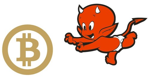 * 1 Sticker Diablotin - Péché Mignon - Argent - Bitcoin - Imagen 4 de 7