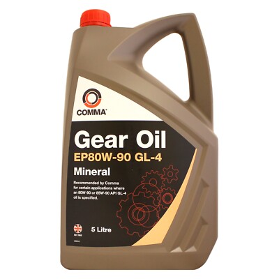 Comma EP 80w-90 80w90 GL-4 Mineral Manual Gear Transmission Oil - 5 Litres 5L