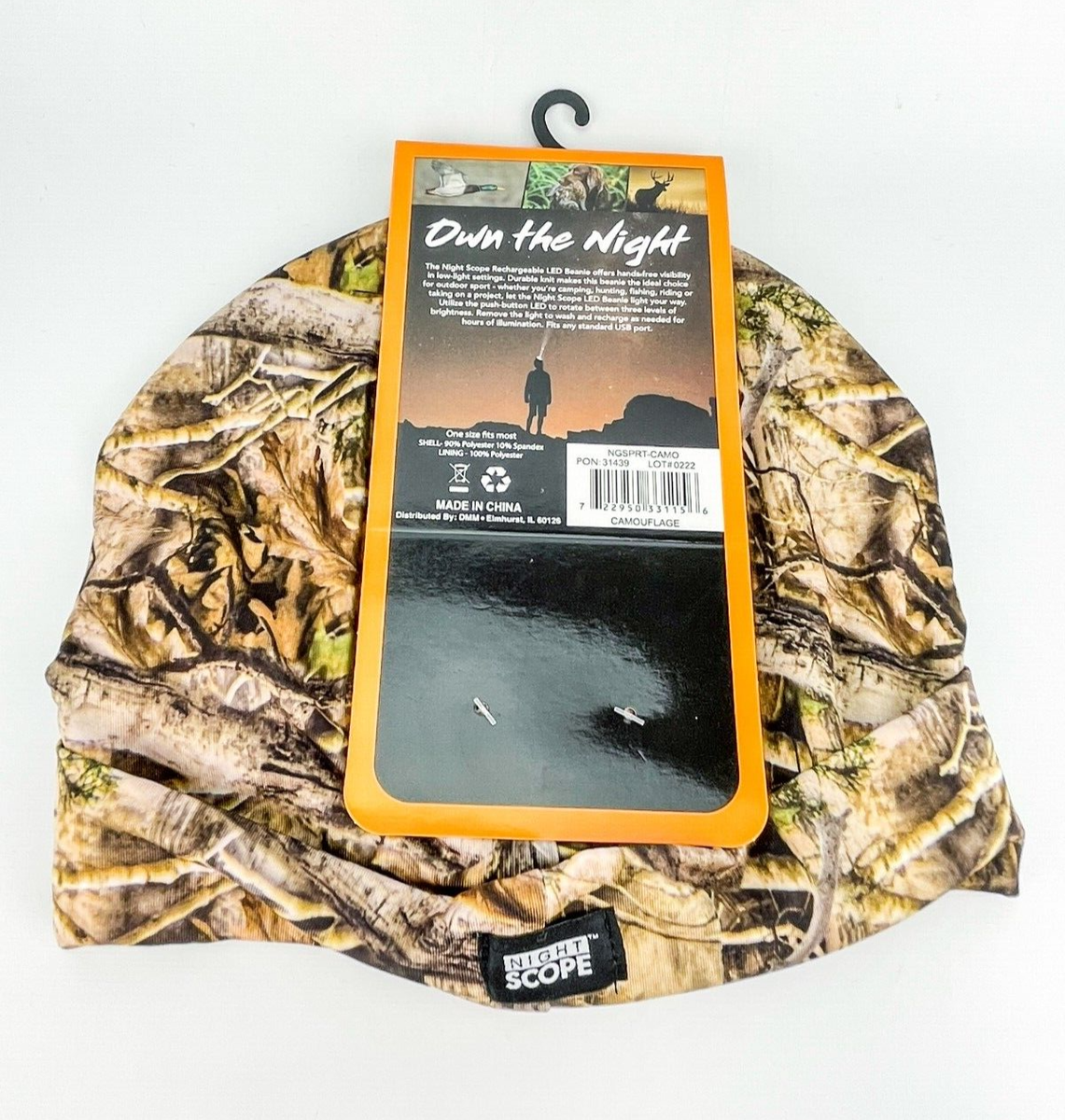 Night Scope Sportsman Collection Beanie Hat Rechargeable Led