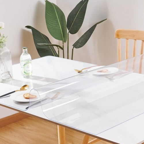 Crystal Clear 1.5mm Table Protector 42x76 Inch - Waterproof and Heat Resistant - Picture 5 of 10