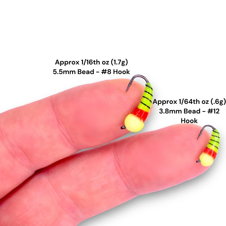 Джиг-скуд Kenders CHARTREUSE RED TUNGSTEN AKUA (5 УПАКОВОК) для мелкой рыбы - Изображение 2 из 4