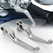 NEW Chrome Clutch Brake Lever Hand Levers Handbrake For Harley Road King Softail