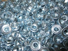 5/16"-18 Serrated Flange Lock Nuts/Wiz Nuts Zinc Plated