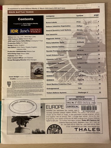 Jane’s Main Battle Tanks 27 March 2002 FIRST EDITION Military - Picture 2 of 10